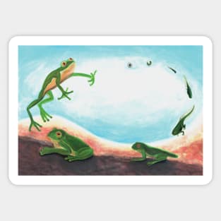 Metamorphosis - Life cycle of a frog Sticker